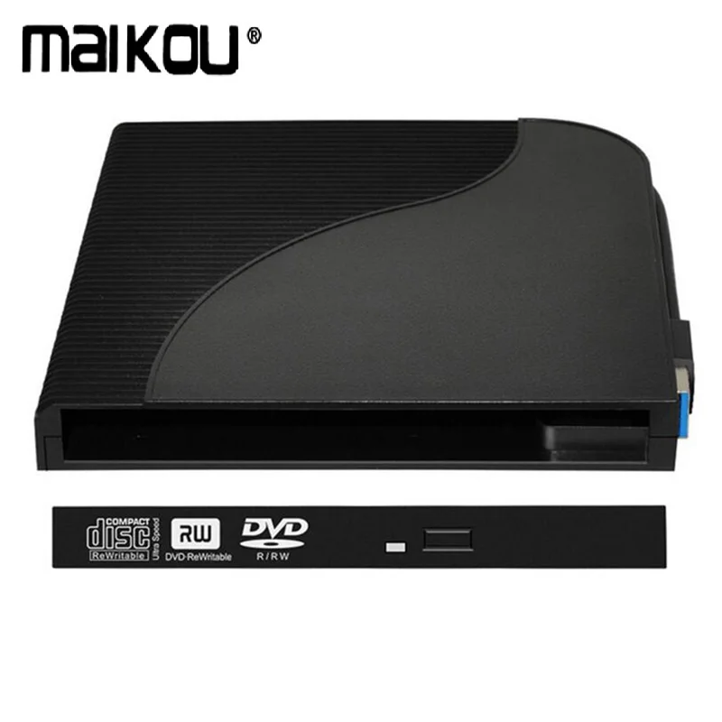 Maikou 12,7 мм USB 3,0 DVD привод Внешние оптические приводы Корпус SATA к USB Внешний чехол для ноутбука без привода