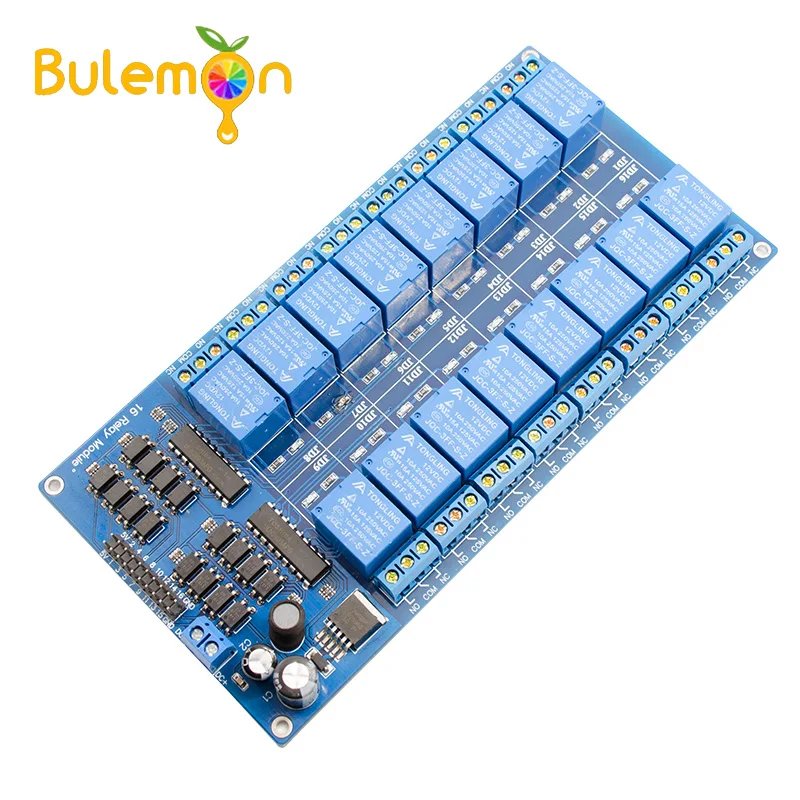 16 канальный 12V релейный модуль с защитой для оптронной пары LM2576 power|relay module|module