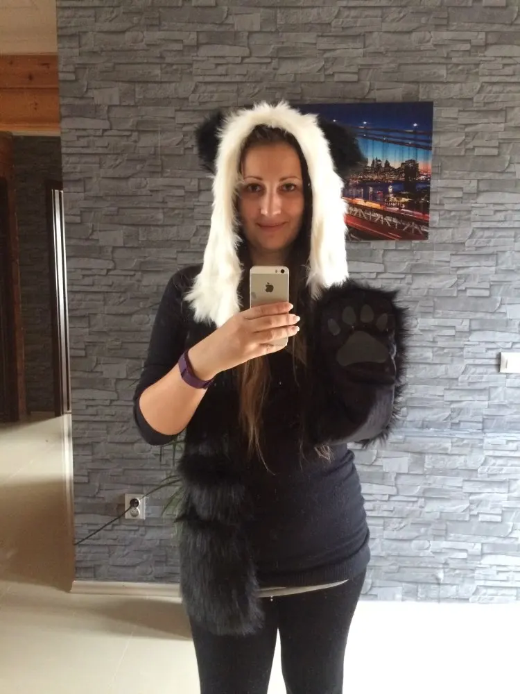 Женские зимние теплые бейсболки с животными шапки бини для женщин и мужчин