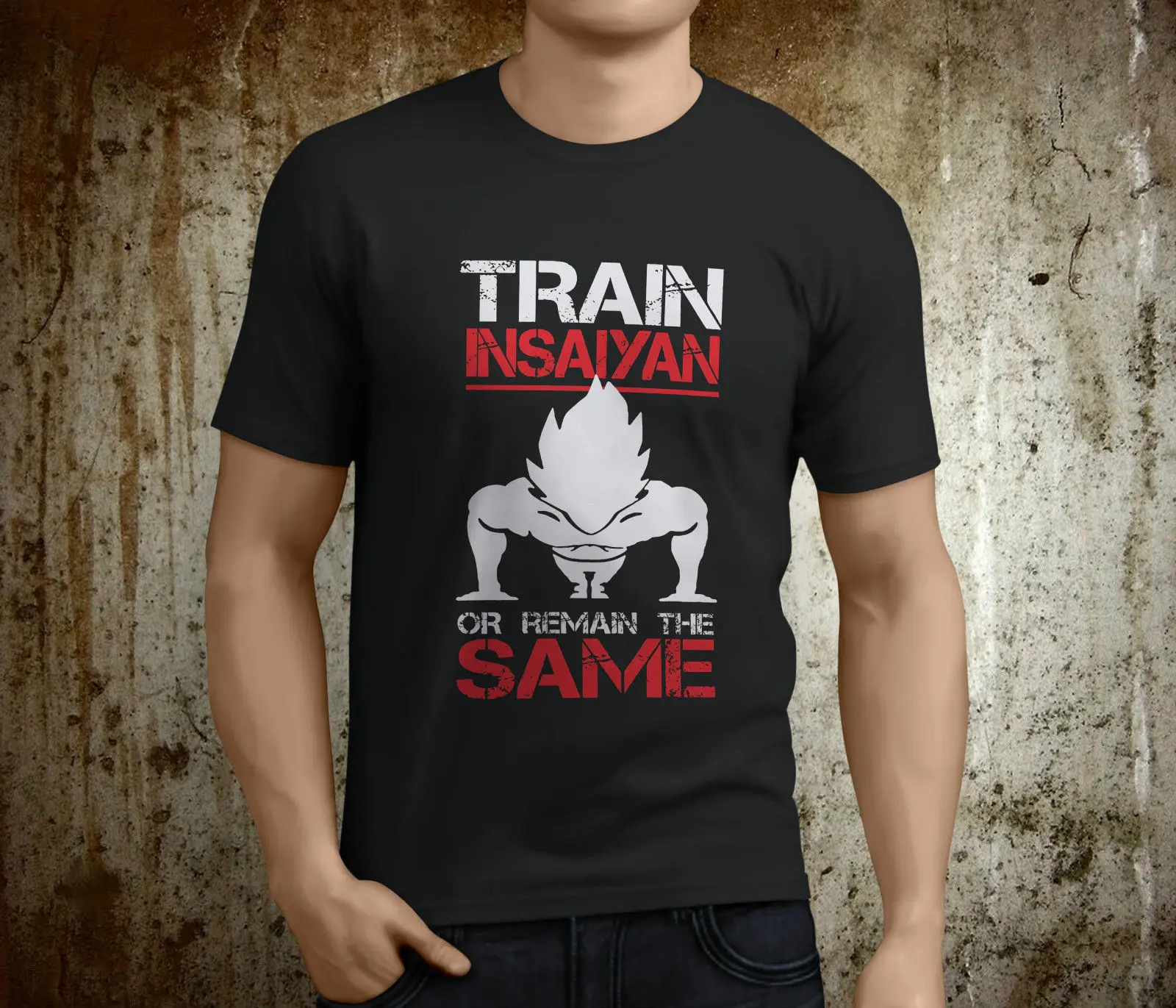 Мужская черная футболка Dragon Ball Z Vegeta Train insaiyan размеры S 3XL бесплатная доставка