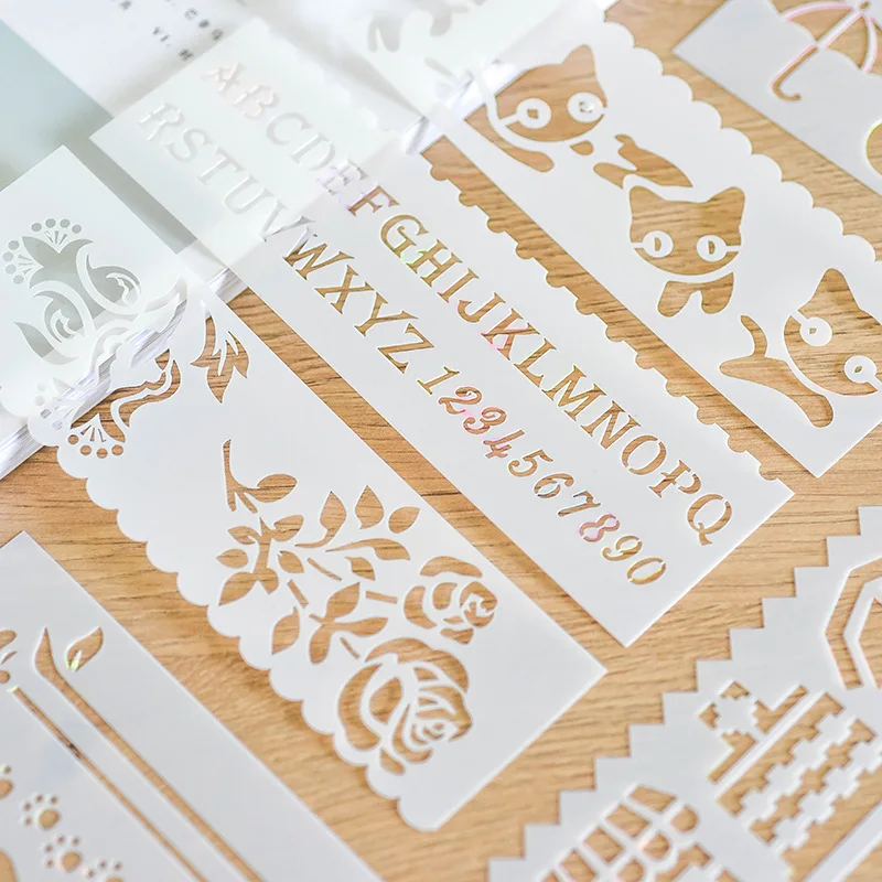 8 шт. шаблонные линейки штампы для скрапбукинга альбома декоративные бумажные