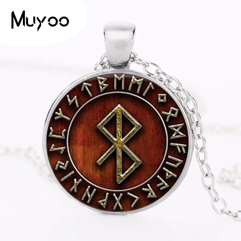 Кулон в виде рунической руны Викинга стеклянный кабошон ожерелье HZ1|cabochon necklace|viking