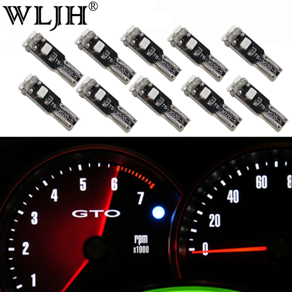 WLJH автомобиль свет светодиодный T5 5SMD свет 73 Клин спидометра приборной панели светодиодный инструмент Панель лампы для Volvo S70 S80 s90 V70 V90