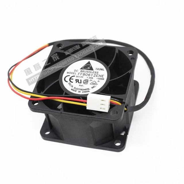 Вентилятор охлаждения сервера Detla Electronics FFB0612EHE S26S DC 12 В 1 20 A 60x60x38 мм|square fan|server fandc fan