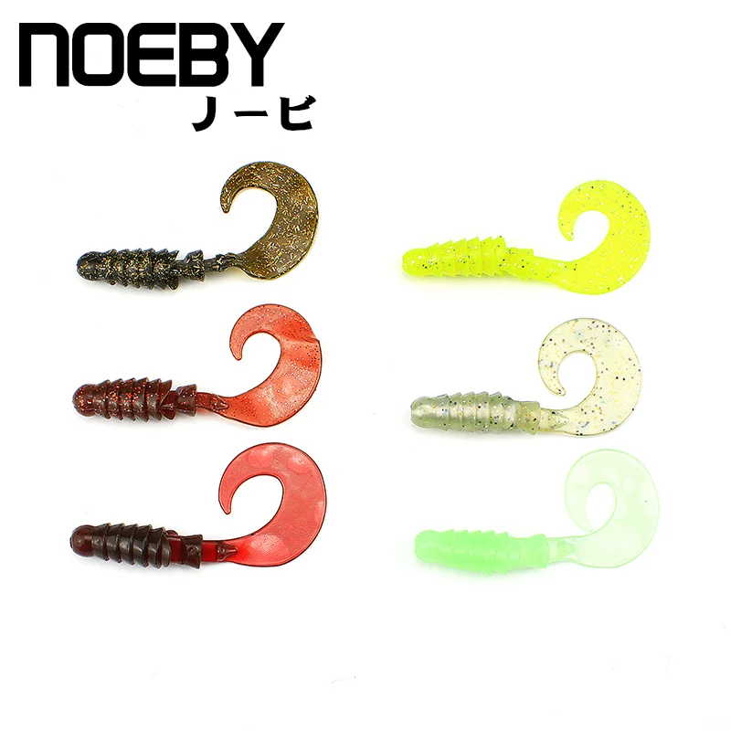 NOEBY 8 шт./лот Мягкая приманка 80 мм/4 3 г рыболовная личинка приманки для Шад Рыбалка