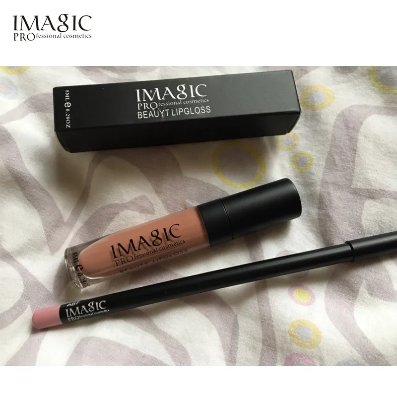Imagic/для губ Gloss+ карандаш для губ увлажняющий долгое Водонепроницаемый матовая помада для губ блеск для губ с палочкой бренд макияж губ комплект