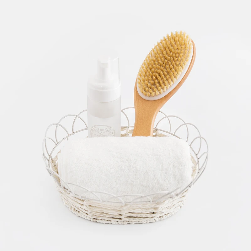TREESMILE Exfoliating Wooden Body Massage Shower Brush Natural Bristle Bath SPA Woman Man Skin Care Dry D40 | Дом и сад