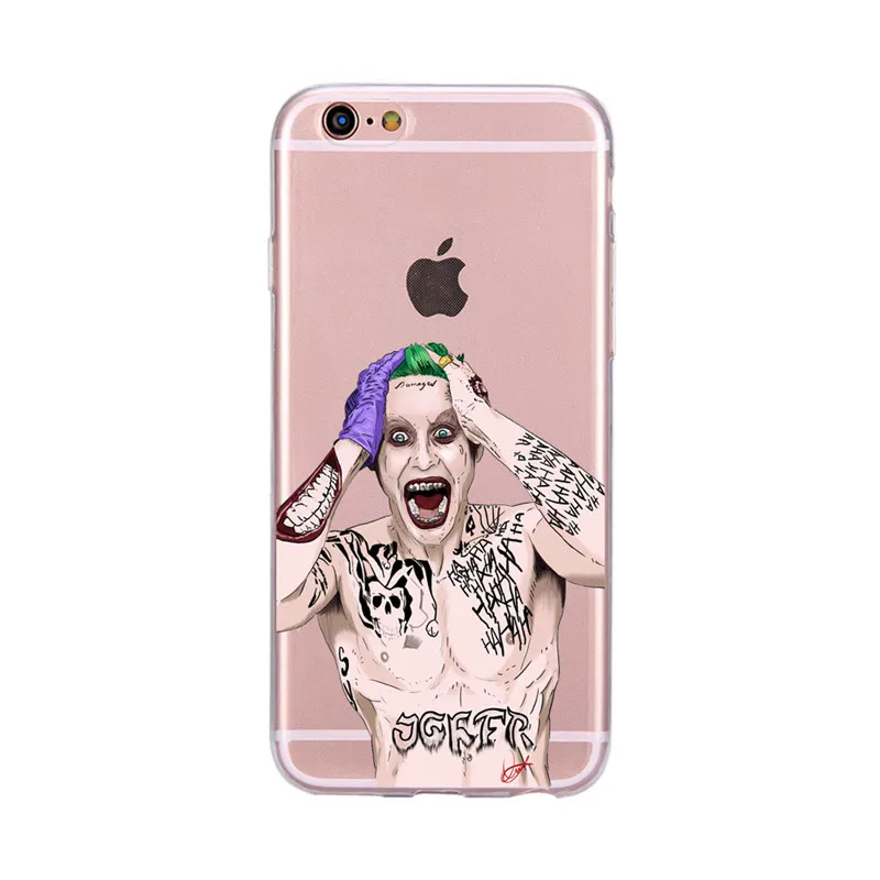 For iPhone 6 Plus 6s Phone Cases Lovers Harley Quinn Joker Design Soft Rubber Cell phone Case Covers Skin Fundas Capa Coque |