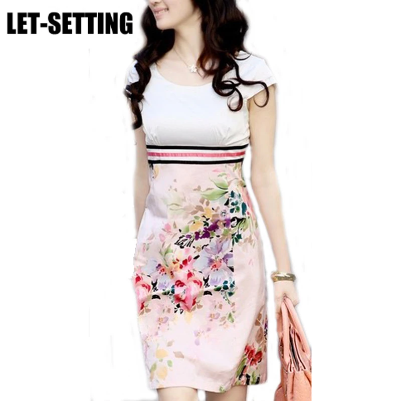 Летнее платье с вышивкой женское Брендовое Повседневное больших размеров