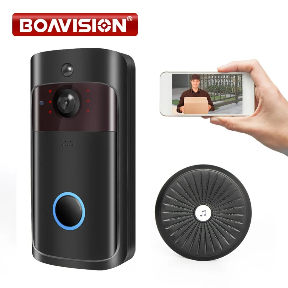 1.0MP 720P беспроводной Wifi видео дверной звонок Камера Безопасности двухстороннее