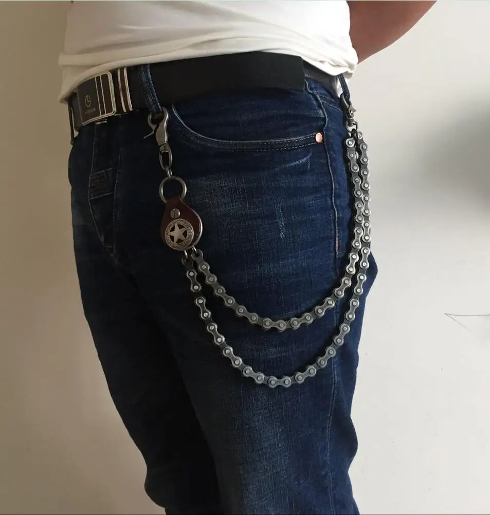 Fashion Punk Hip-hop Trendy Belt Waist Chain Multilayer Male
