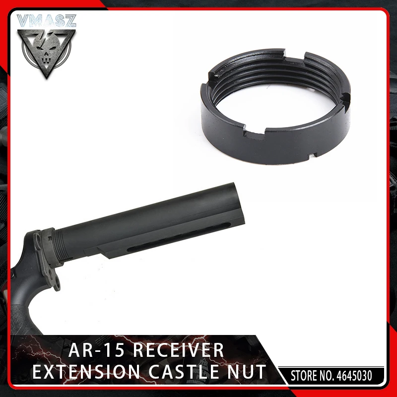 

VMASZ Tactical AR-15 Receiver Extension Castle Nut Hunting Accessories