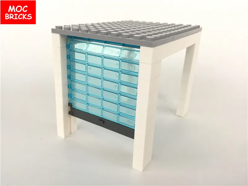 4 компл./лот кубики MOC DIY гаражные роликовые двери с ручкой подходит 4219