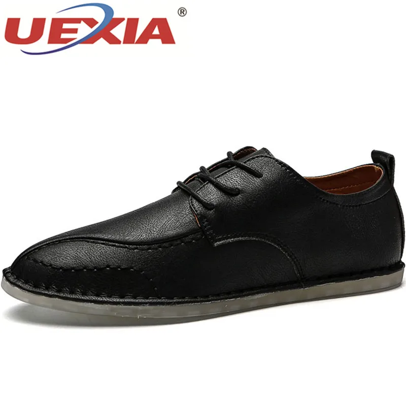 UEXIA Новый высокое качество мокасины из коровьей кожи мужские лоферы модные