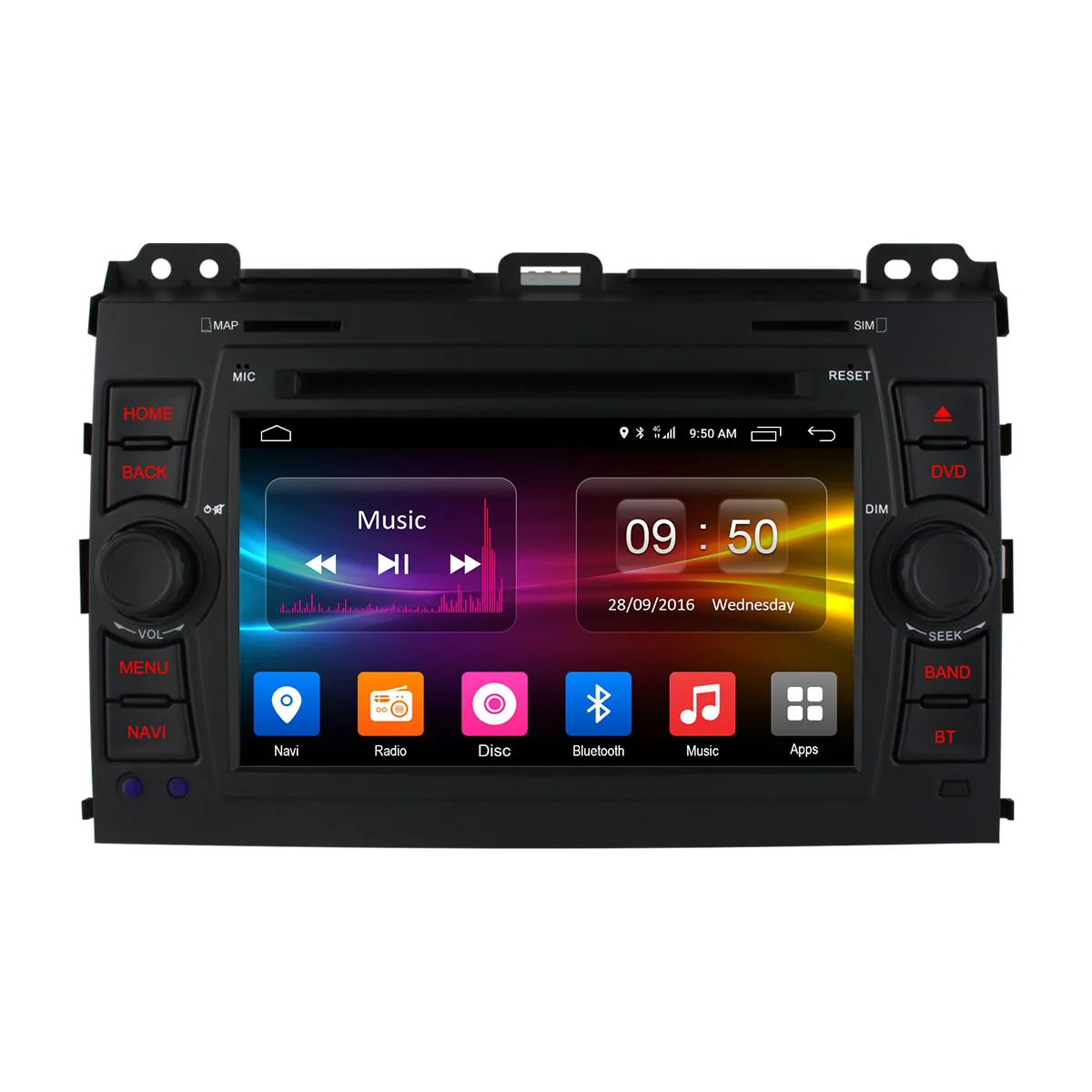 Ownice C500 4 Ядра Android 6.0 Dvd плеер Автомобиля GPS для Toyota Prado Land Cruiser 120 2003 2009 BT Г Радио 2 ГБ RAM