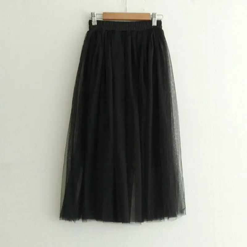 Msaiss Тюль Юбки для женщин Для Лето 2017 г. Повседневное Высокая талия длинная юбка