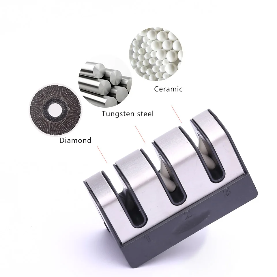 Точилка для кухонных ножей Профессиональная быстрая 3 фазная стандартная