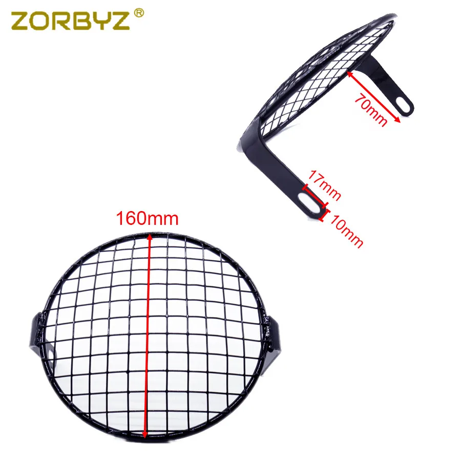 ZORBYZ 6 3 мотоциклетная боковая фара круглая крышка для гриля маска крейсера