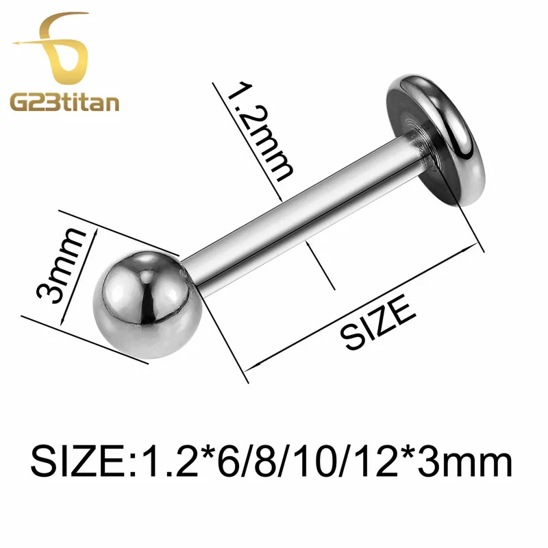 G23titan 100% G23 титановая губная серьга и губы ювелирный пирсинг для тела Пирсинг