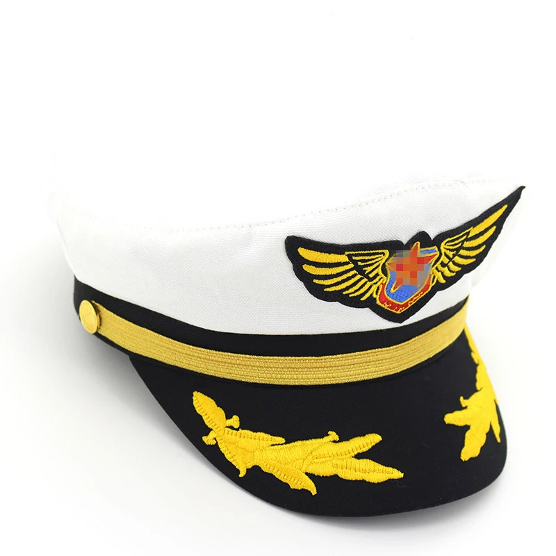 white2 Хлопковая темно-синяя шляпа, кепка для мужчин, женщин, детей, модная плоская армейская кепка, шляпа моряка, капитанская форма, кепка для мальчиков и девочек, шапка пилота, регулируемая - Цвет: white2
