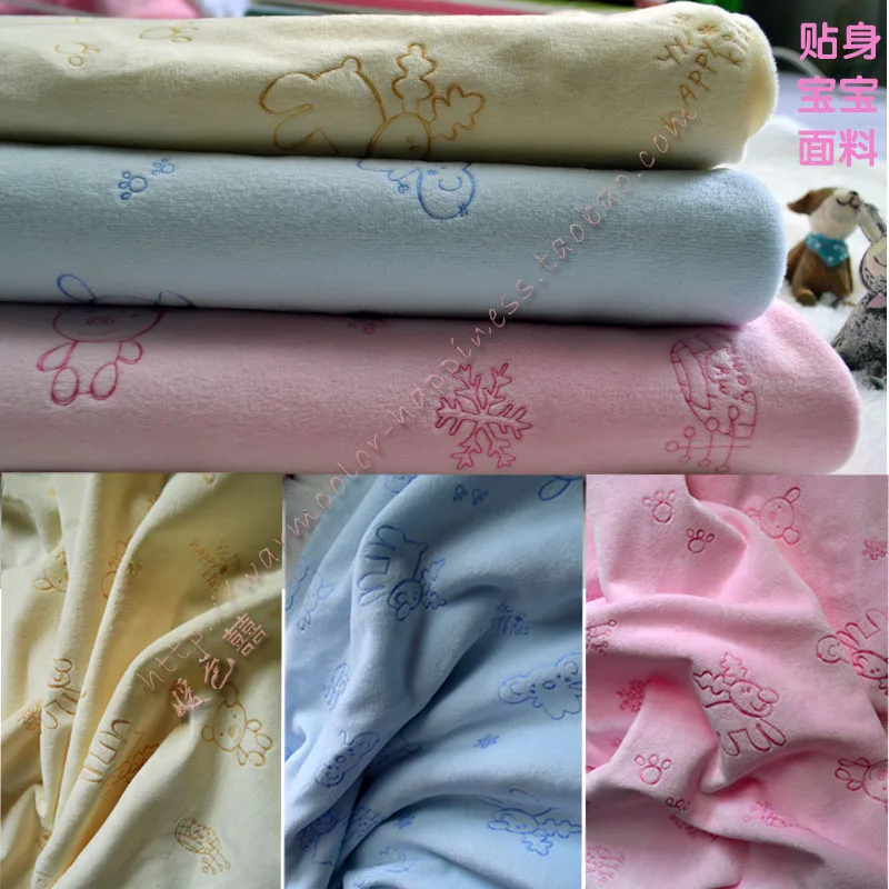 1 метр ткань с рисунком оленя супер мягкая желтая вельбоа для самостоятельного