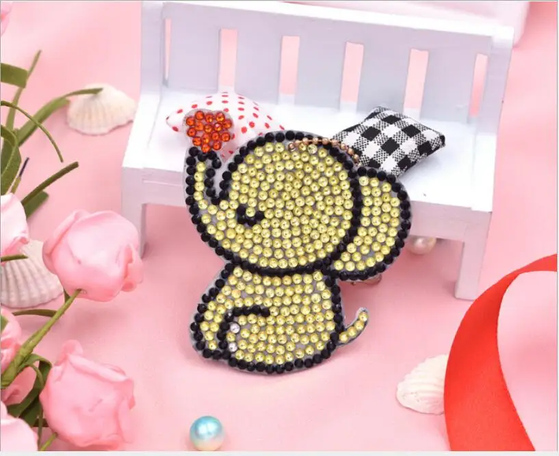 Новинка 2019 4 шт./лот DIY брелок с изображением слона бриллиантовая картина подарок