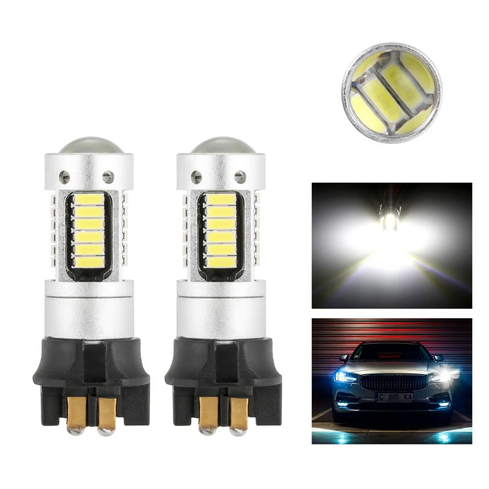 2 шт. Canbus OBC PW24W PWY24W светодиодный лампы указатели поворота для Audi A3 A4 Q7 BMW Volkswagen