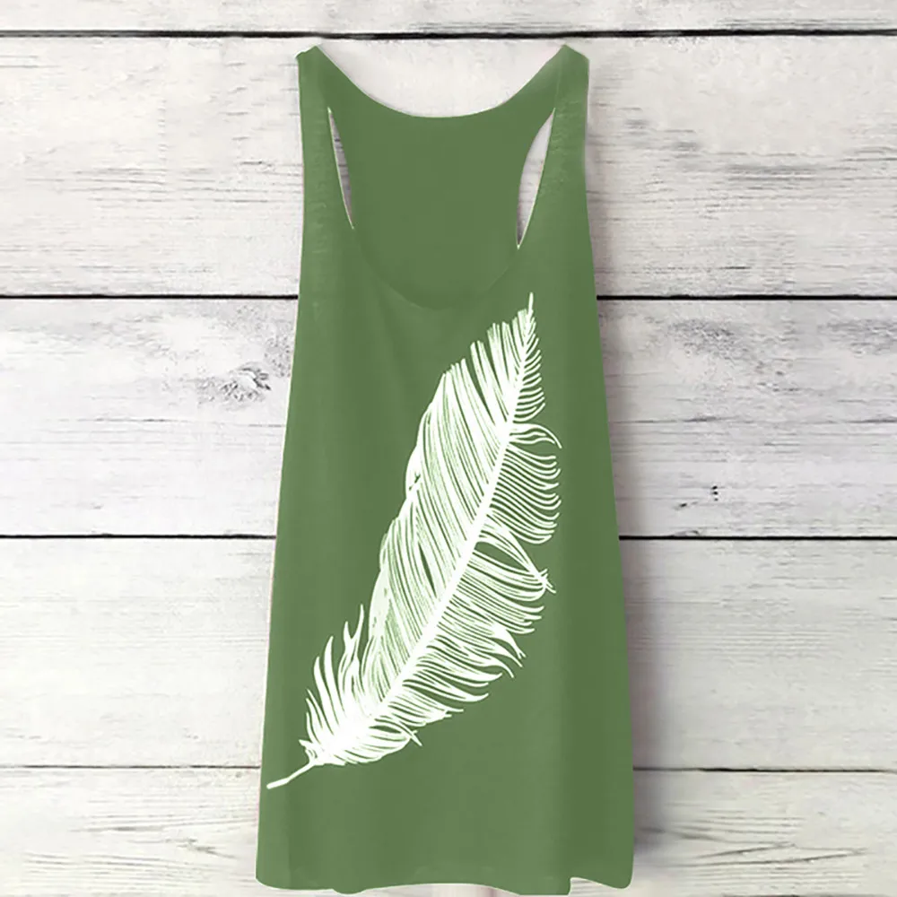 Новый женский летний i образный жилет на спине топ с принтом майки для бега майка