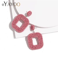 bohemian beads dangle earrings for women statement drop earrings fashion jewelry wedding 2019 designs earings hanging
