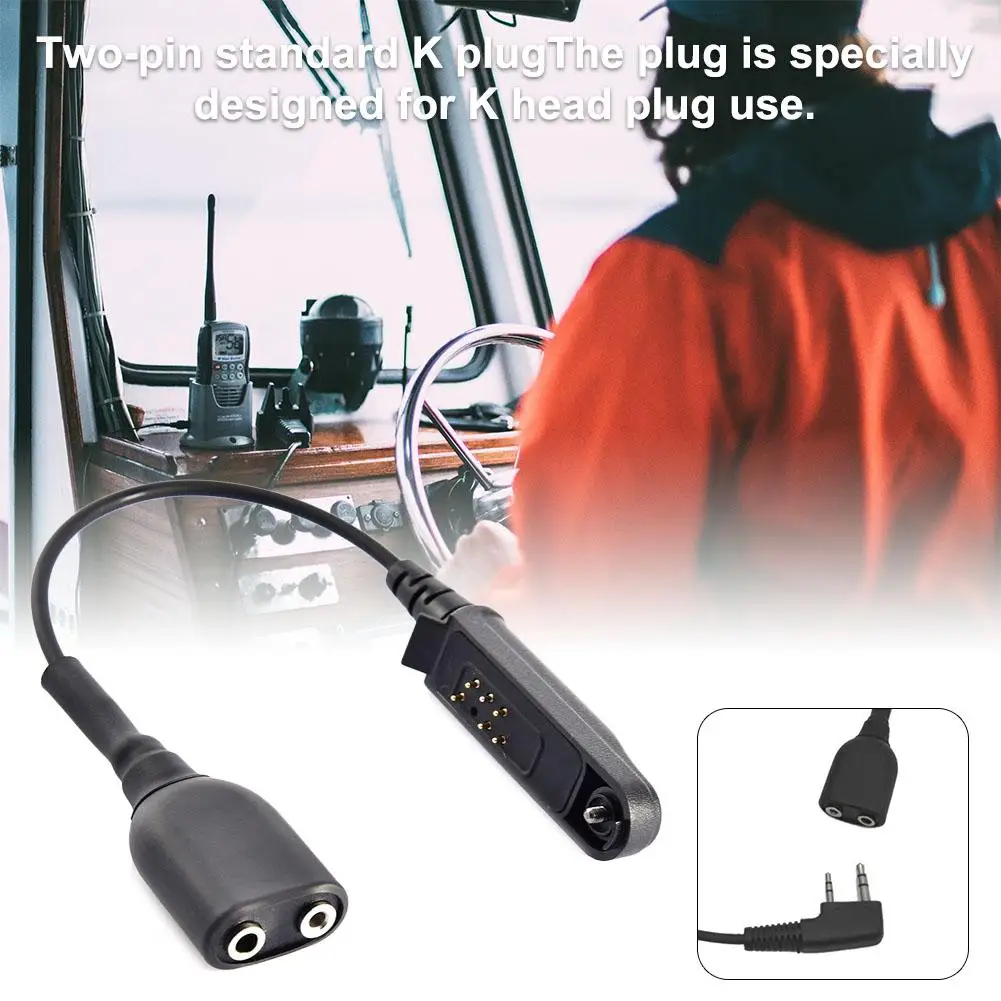 

Портативная рация, аудиокабель для Baofeng, BF-9700 A-58 UV-XR UV-5S GT-3WP Plus 2Pin K head Baofeng Walkie Talkie, аудиоадаптер