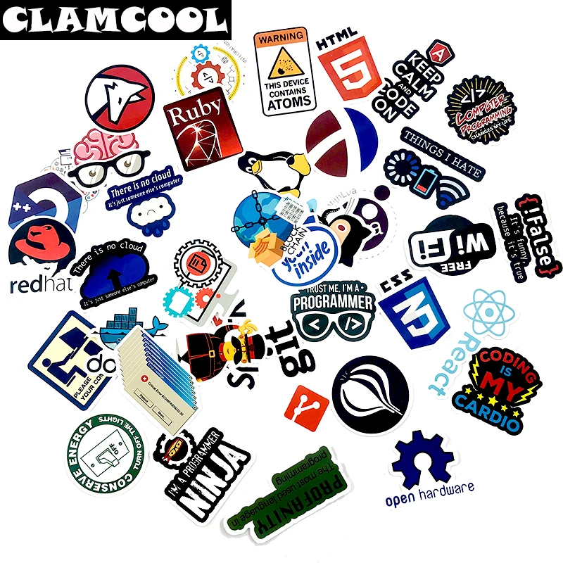 50 шт. программатор хакеров серия Java наклейки граффити для сделай сам чемодан