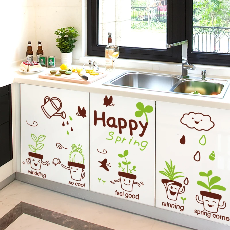[SHIJUEHEZI] растение настенный наклейки DIY бонсай настенные для гостиной детской