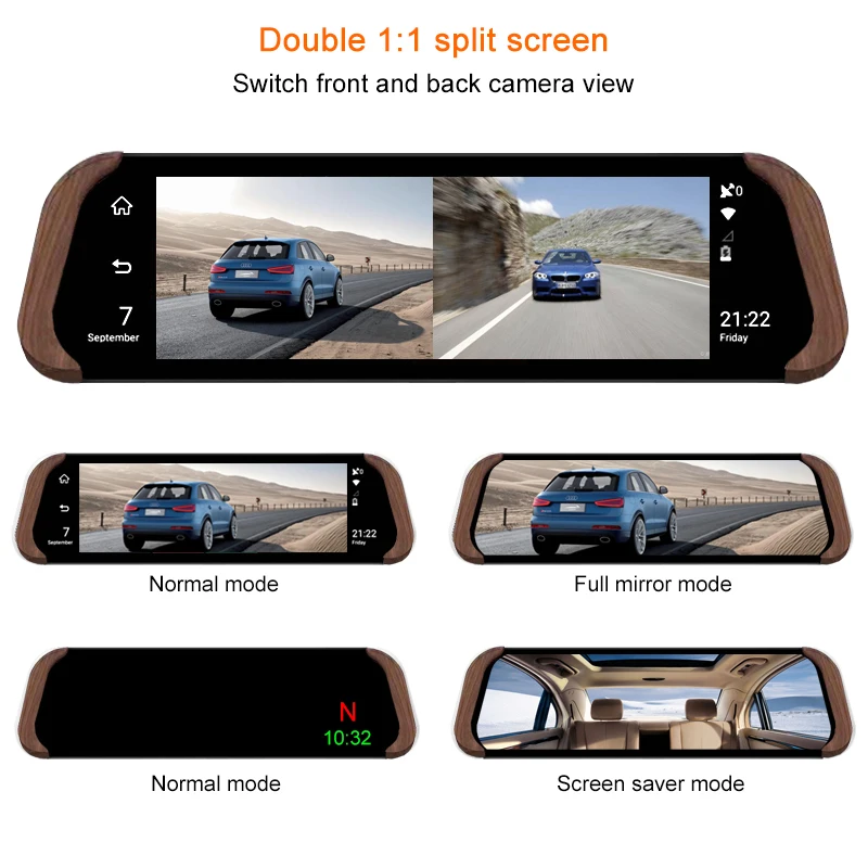 Bluavido 1" 4G Android gps навигация ADAS Автомобильное зеркало заднего вида видео регистратор Full HD 1080P автомобильная камера DVR WiFi BT 4,0 видеорегистратор