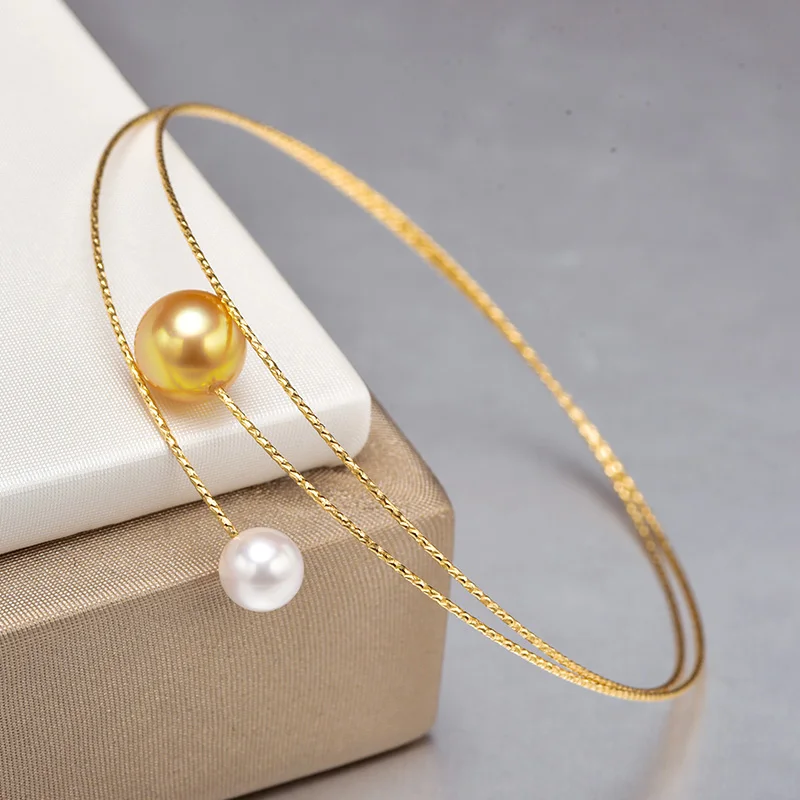 Японские браслеты из двух жемчужин Akoya морской воды и 18-каратного золота [YS] Fine Jewelry.