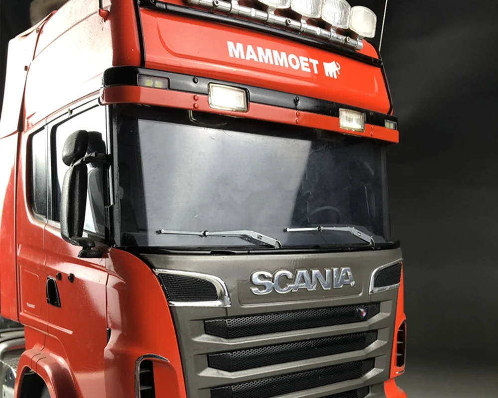 Пульт дистанционного управления грузовик прицепа автобуса scania металлические электрические стеклоочистители ветрового стекла для tamiya по супер скидке 1/14th весы тягач Скания R620 56323 R470 R730