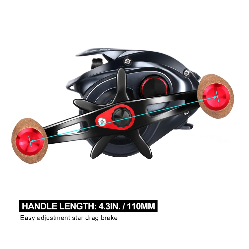 Goture Ares-Max Drag power 10 кг/22 фунта катушка для baitcasing влево/вправо деревянная ручка магнитная система сопротивления Рыболовные катушки для соленой воды