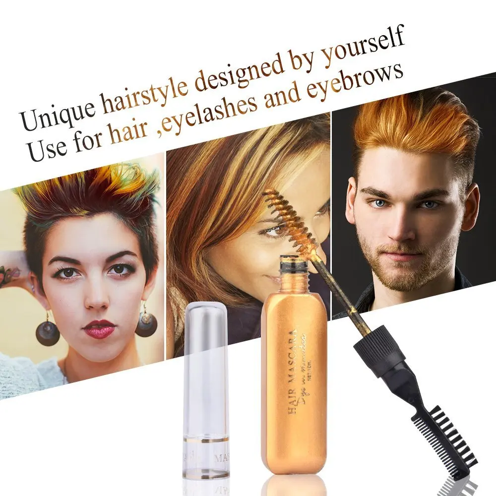 13 цветов мгновенная краска для волос тушь ресниц крем нетоксичный сделай сам