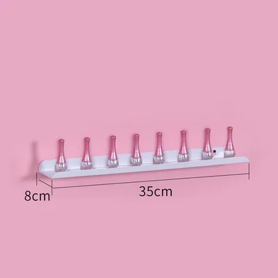 35cm Скандинавские настенные держатели для хранения Маникюр, Полировка Ногтей магазин железная стойка масло для ногтей Полка Органайзер металлический стеллаж для хранения дропшиппинг - Цвет: 35cm