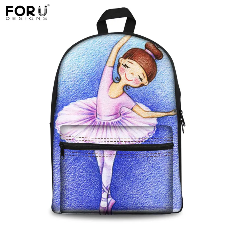 FORUDESIGNS/танцевальный балетный рюкзак с рисунком для девочек; Модный школьный рюкзак для девочек-подростков; Брезентовая сумка для книг; повседневный рюкзак; Bolsa - Цвет: H12527J