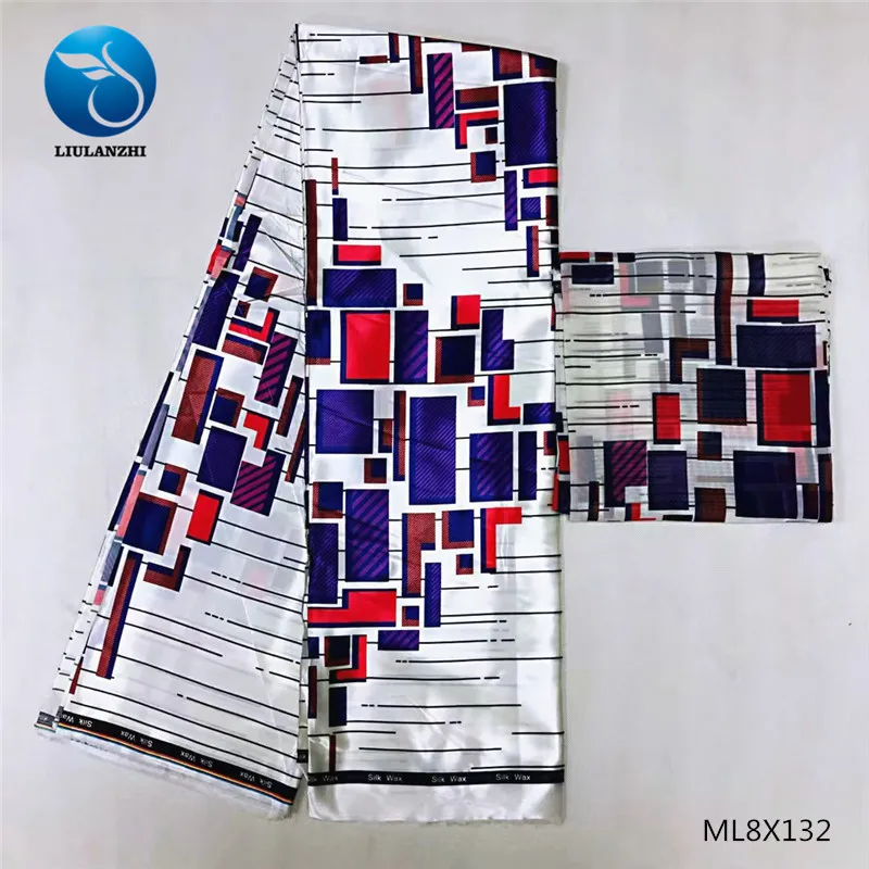 

LIULANZHI Prints Silk Wax Fabric Polyester African Fabric Soft Wax Cloth Ankara Fabric 2019 ML8X137