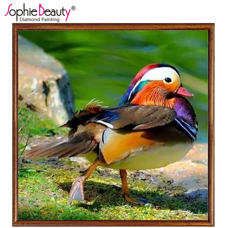 Real Promotion Mosaic Diamond Painting Pictures Beauty Chinese Love Bird Embroidery Kit Resin Square Cross Stitch Needlework | Дом и сад