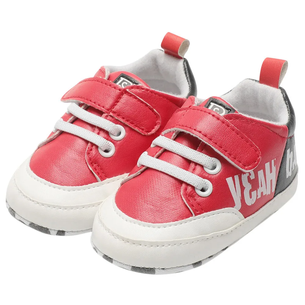 Лидер продаж 2018 модные туфли для новорожденных мальчиков и девочек однотонные