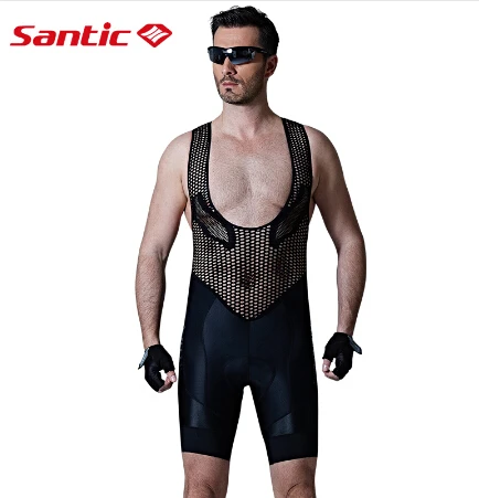 Santic Spexcel Breve Manicotto Cycling bib Shorts Men Polyester Breathable Quick-dry Culotes Cortos Ciclismo Hombre Gel M7C05094 | Спорт и