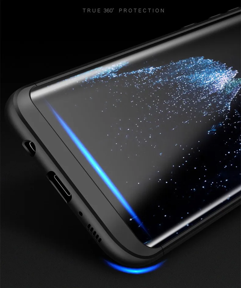 Роскошный 360 чехол для samsung Galaxy S9 S8 S7 Edge S6 Edge Note 8 Жесткий Чехол для Iphone 6 6s 7 7s Plus X