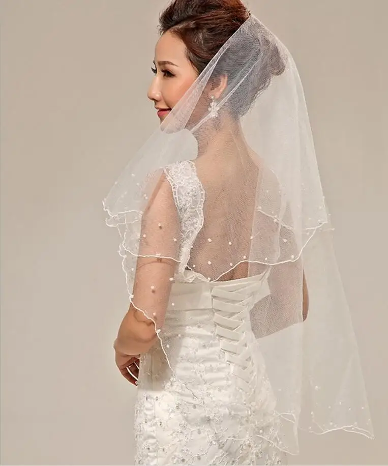 Свадебные аксессуары из трех частей для невесты свадебная вуаль с жемчугом