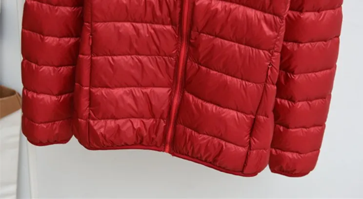 S-7XL light down jacket female short paragraph large size fat MM lightweight jacket hooded thin coat fashion women's clothing