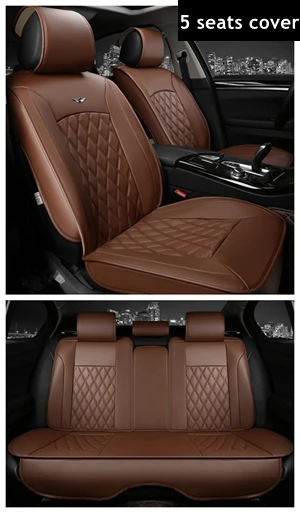 Кожаный чехол для сидения автомобиля для Citroen c4 c5 c3 triumph Chevrolet Cruze Captiva aveo Защитные чехлы для сидений, сшитые специально для Opel astra j astra h astra g Insignia astra - Название цвета: coffee standard