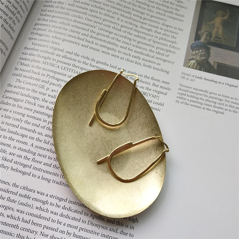 Серьги-кольца женские из серебра 925 пробы геометрической формы | Украшения и