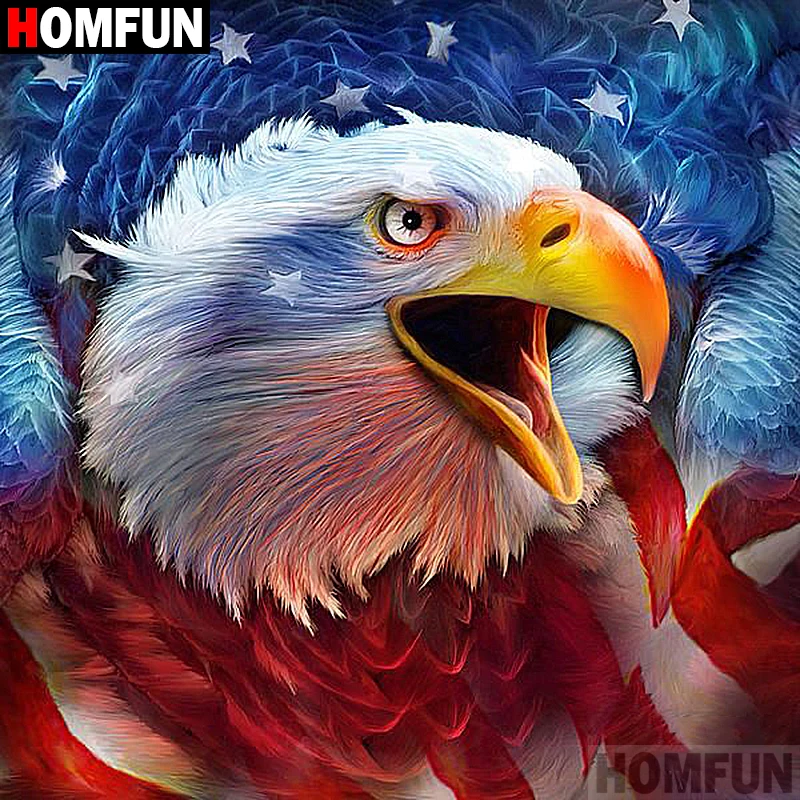 Алмазная живопись HOMFUN американский Орел вышивка крестиком фото на заказ