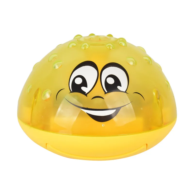 Yellow Забавные детские Игрушки для ванны, Космический Электрический индукционный разбрызгиватель, шар с светильник, Музыкальный детский водный мяч, детский подарок для купания - Цвет: Yellow